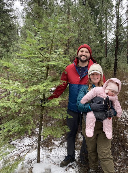 A family at our annual Tree Hunt. Photo: Land Trust.
